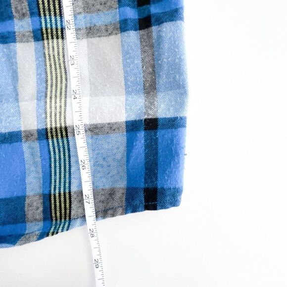 Oakley Mens Button Down Shirt Long Sleeve Plaid Blue M - Picture 7 of 7